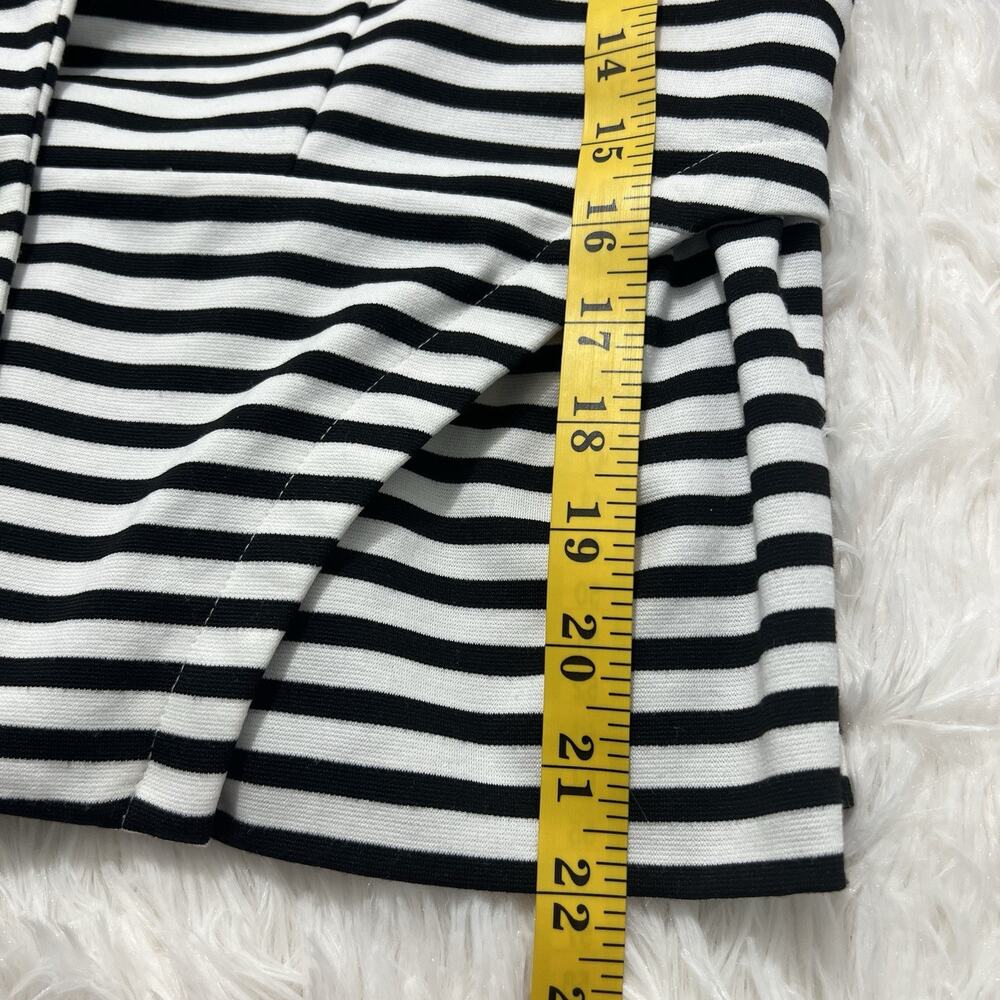 Elle Striped Blazer Jacket Womens XL Black White Stretch Career Casual - Picture 6 of 8